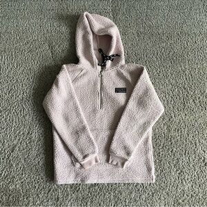 Victoria's Secret PINK Half-Zip Sherpa Pullover Hoodie